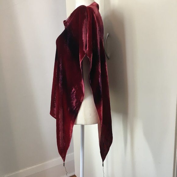 Handmade Hand-dyed Velvet Shawl - Picture 3 of 8